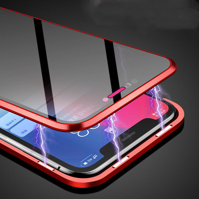 Phone Case Anti-peep Magnetic Protective Shell Magnetic Privacy Glass Case For Phone - tallpapa