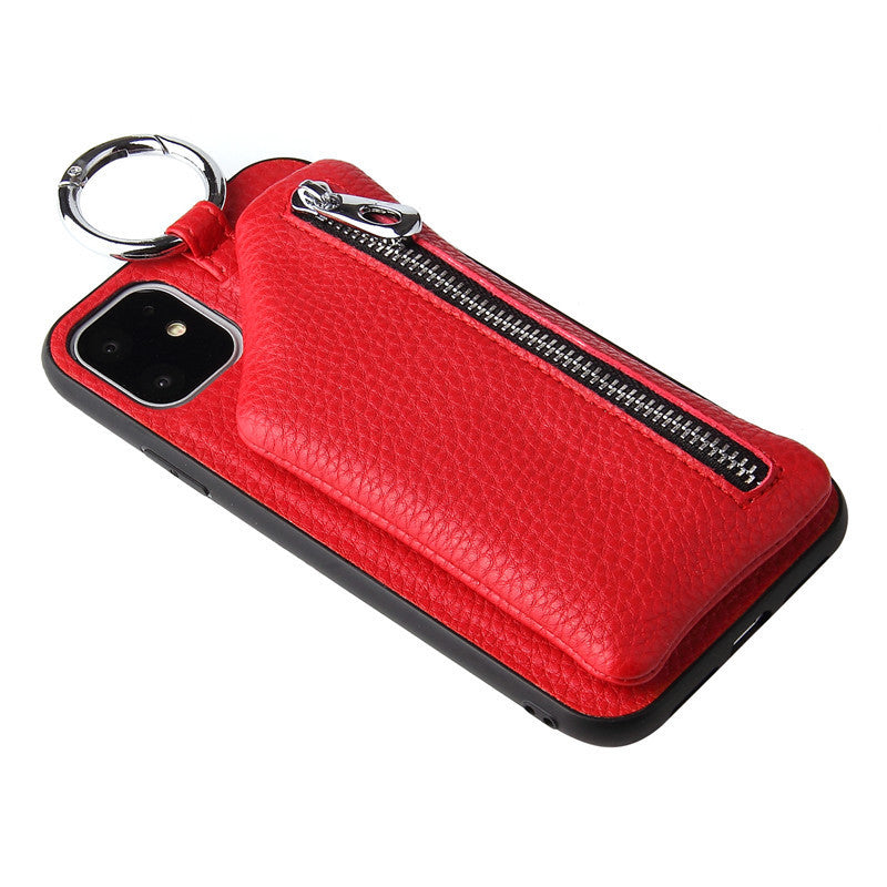 Compatible WithApple, Compatible WithApple , PU Leather Strap Cord Coin Purse Phone Cases ForiPhone XR X XS 12PRO 11 PRO MAX 7 8 PLUS SE Crossbody Neck Lanyard Wallet Cover - tallpapa