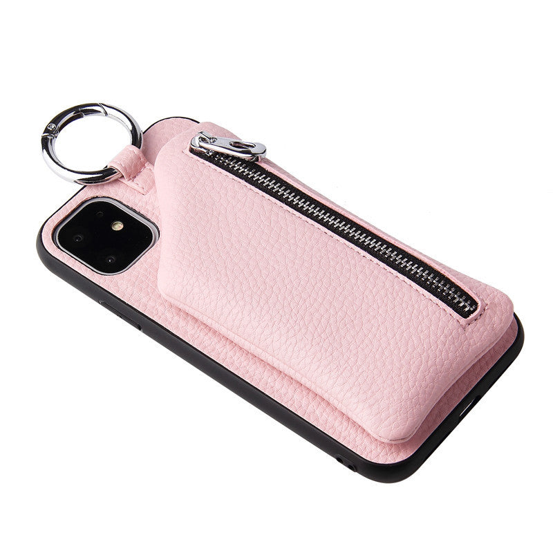 Compatible WithApple, Compatible WithApple , PU Leather Strap Cord Coin Purse Phone Cases ForiPhone XR X XS 12PRO 11 PRO MAX 7 8 PLUS SE Crossbody Neck Lanyard Wallet Cover - tallpapa