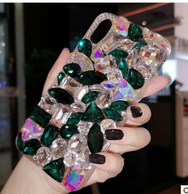 Compatible with Apple, Luxury Crystal Gem Rhinestone Cases For iphone 11 12 Pro X XS MAX XR Soft Edge Clear Phone Cover For iphone 5S 6S 7 8 PLUS Capa - tallpapa