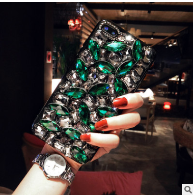 Compatible with Apple, Luxury Crystal Gem Rhinestone Cases For iphone 11 12 Pro X XS MAX XR Soft Edge Clear Phone Cover For iphone 5S 6S 7 8 PLUS Capa - tallpapa