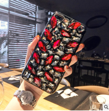 Compatible with Apple, Luxury Crystal Gem Rhinestone Cases For iphone 11 12 Pro X XS MAX XR Soft Edge Clear Phone Cover For iphone 5S 6S 7 8 PLUS Capa - tallpapa