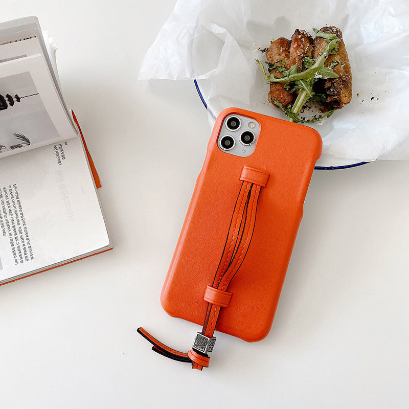 Three Bread Leather Wrist Strap Phone Case - tallpapa