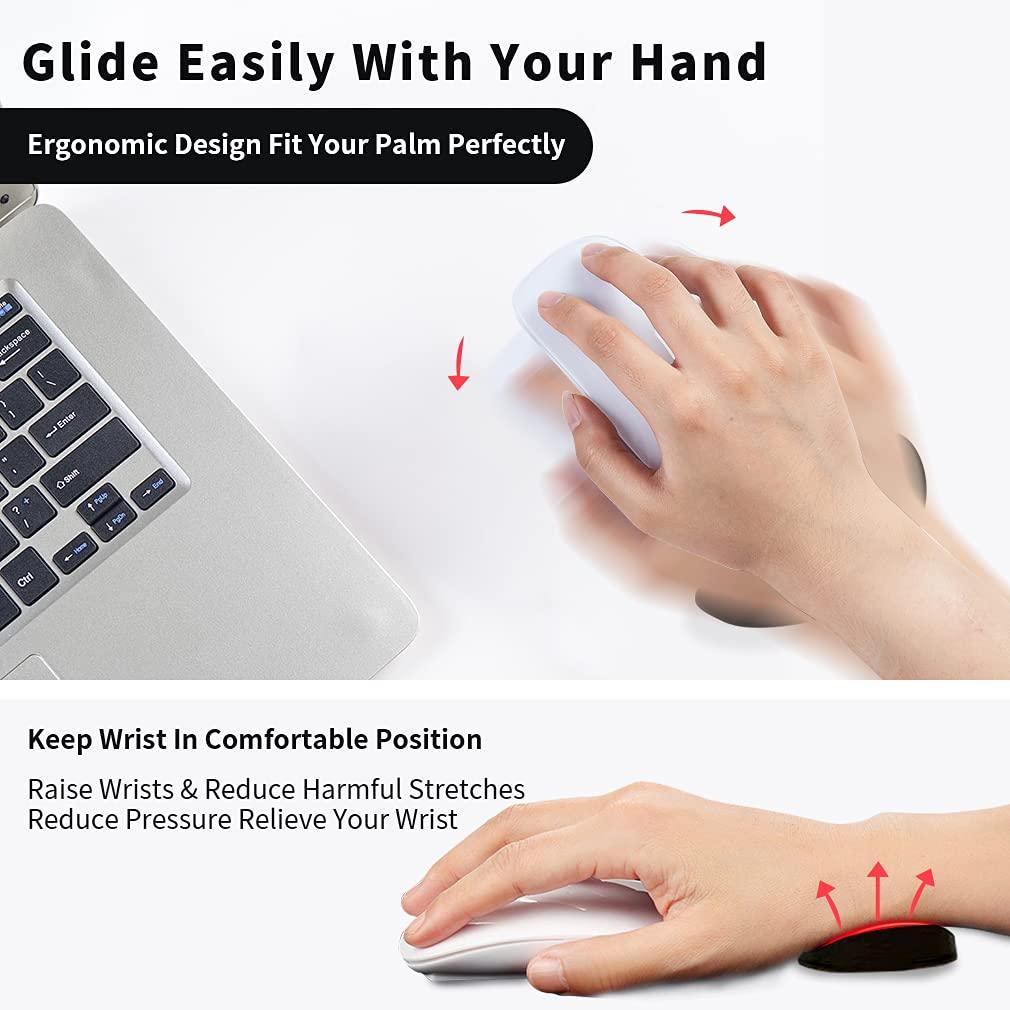 Ergonomic Mouse Wrist Rest Mouse Pads Silicon Gel Non-Slip Streamline Wrist Rest Support Mat Computer Mouse Pad For Office Gaming PC Accessories - tallpapa