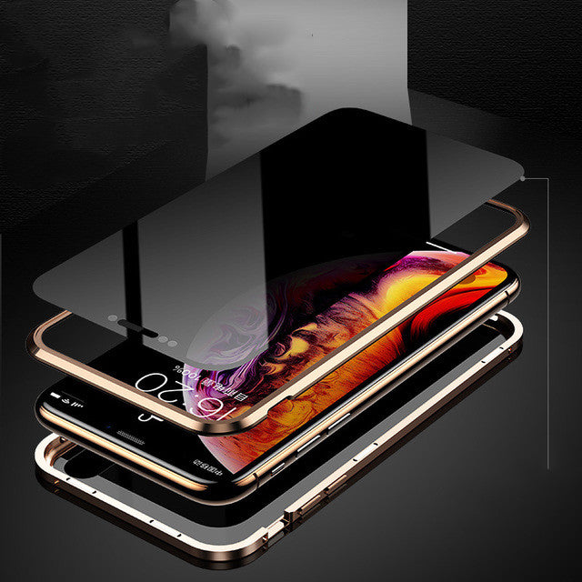 Phone Case Anti-peep Magnetic Protective Shell Magnetic Privacy Glass Case For Phone - tallpapa
