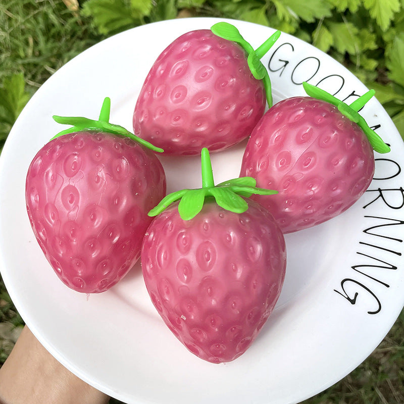 Tallpa Squishy Simulated Colorful Strawberry Squeezing Stress Relief Toy (Free Shipping Included) (*Not Edible*)