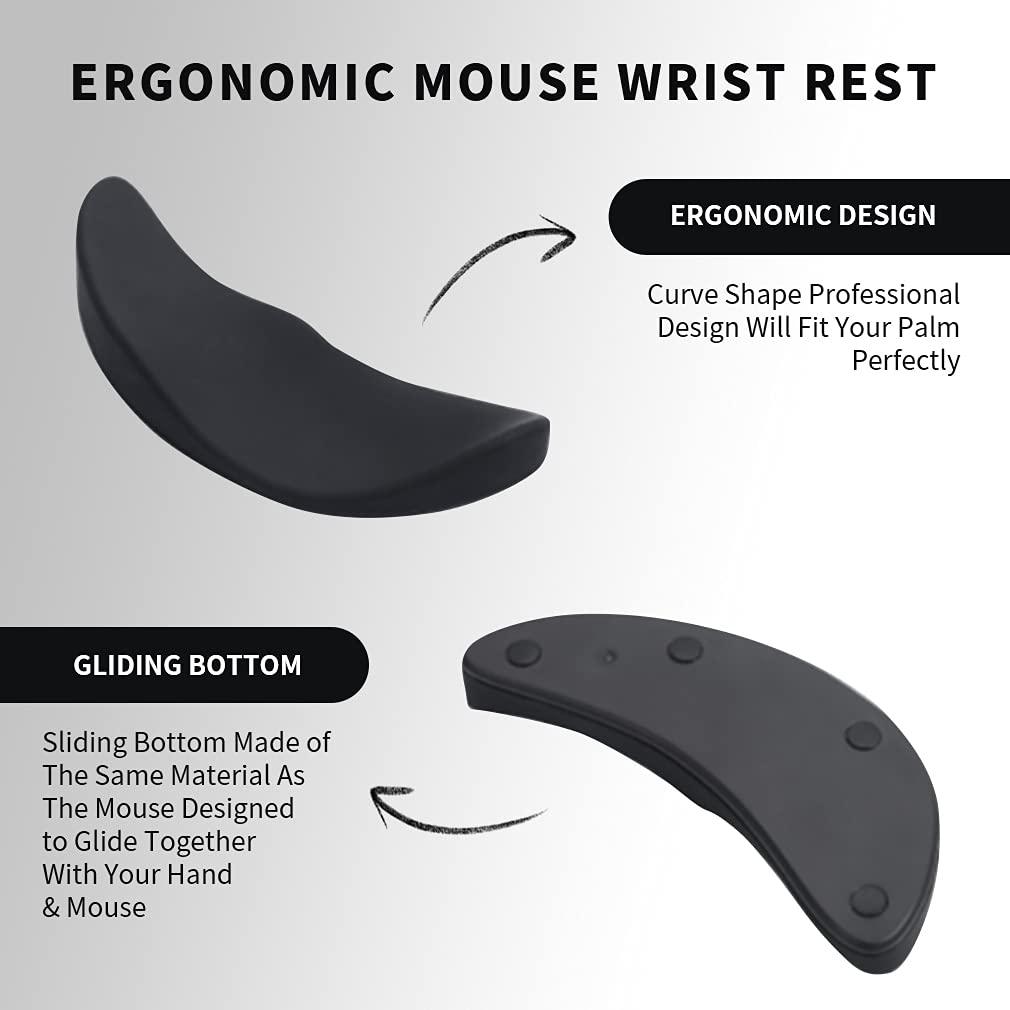 Ergonomic Mouse Wrist Rest Mouse Pads Silicon Gel Non-Slip Streamline Wrist Rest Support Mat Computer Mouse Pad For Office Gaming PC Accessories - tallpapa