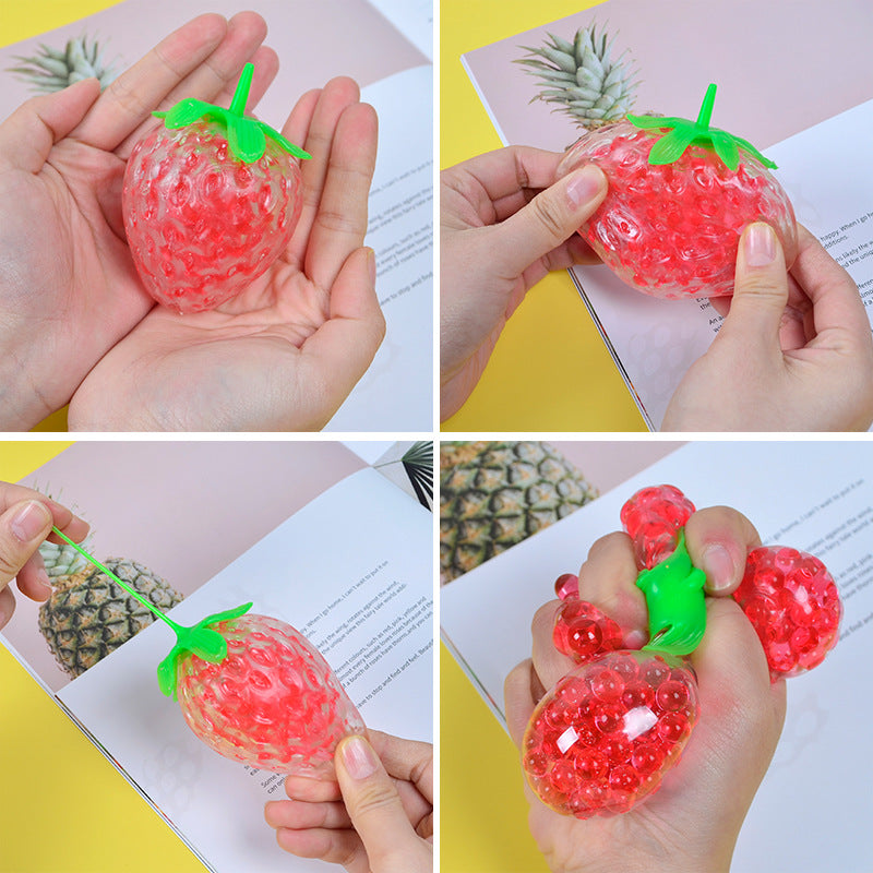 Tallpa Squishy Simulated Colorful Strawberry Squeezing Stress Relief Toy (Free Shipping Included) (*Not Edible*)