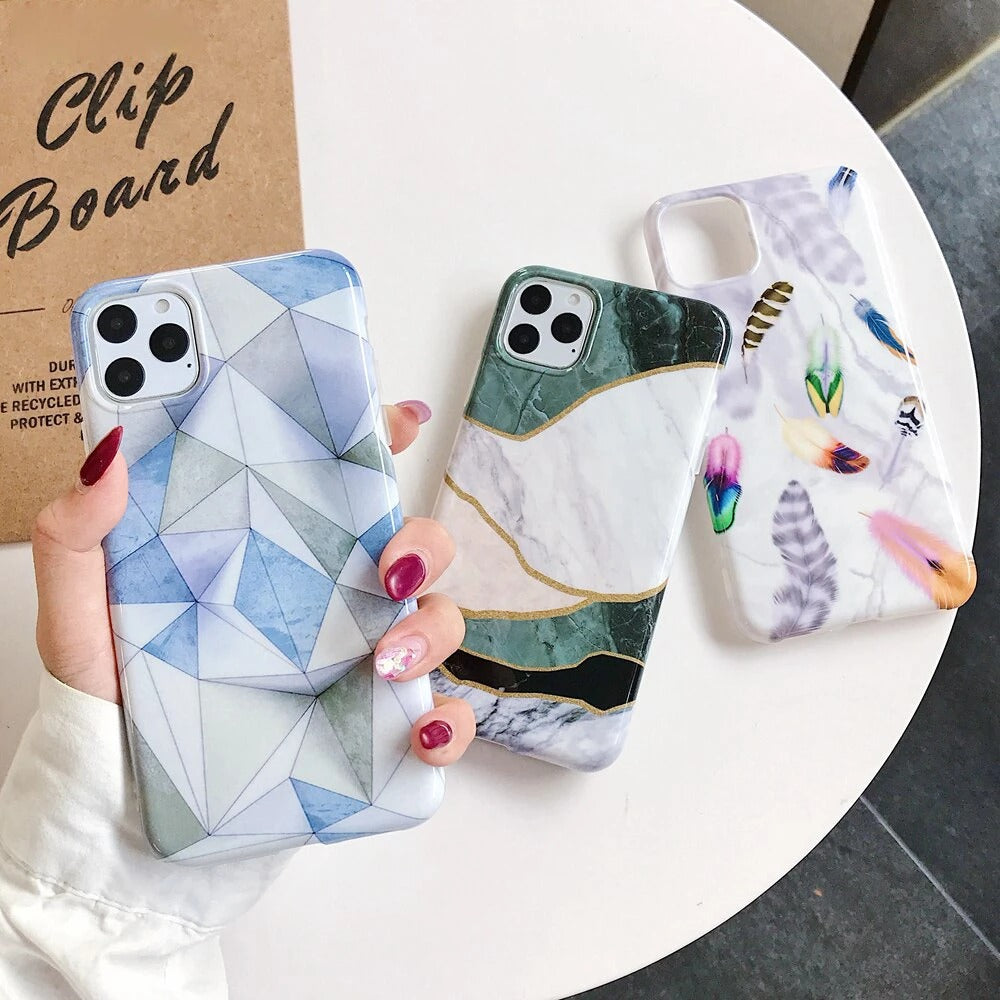 Geometric Marble Cases - tallpapa