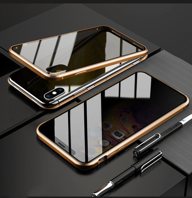 Phone Case Anti-peep Magnetic Protective Shell Magnetic Privacy Glass Case For Phone - tallpapa