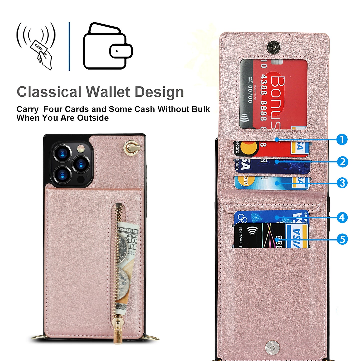 Zipper Phone Case Phone Case Crossbody - tallpapa