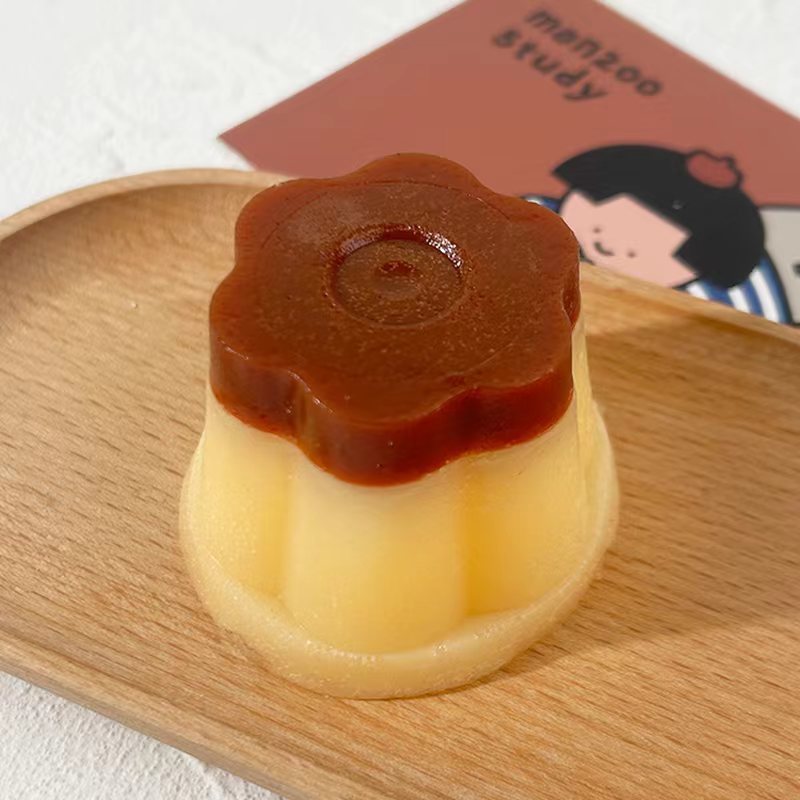 Tallpa Squishy Simulation Caramel Pudding Bouncy Two-tone Pudding Stress Relief Toy (Free Shipping Included) (*Not Edible*)