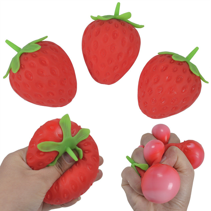 Tallpa Squishy Simulated Colorful Strawberry Squeezing Stress Relief Toy (Free Shipping Included) (*Not Edible*)