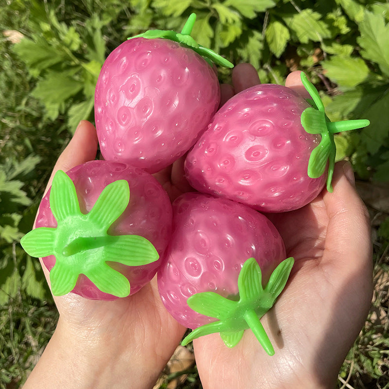 Tallpa Squishy Simulated Colorful Strawberry Squeezing Stress Relief Toy (Free Shipping Included) (*Not Edible*)