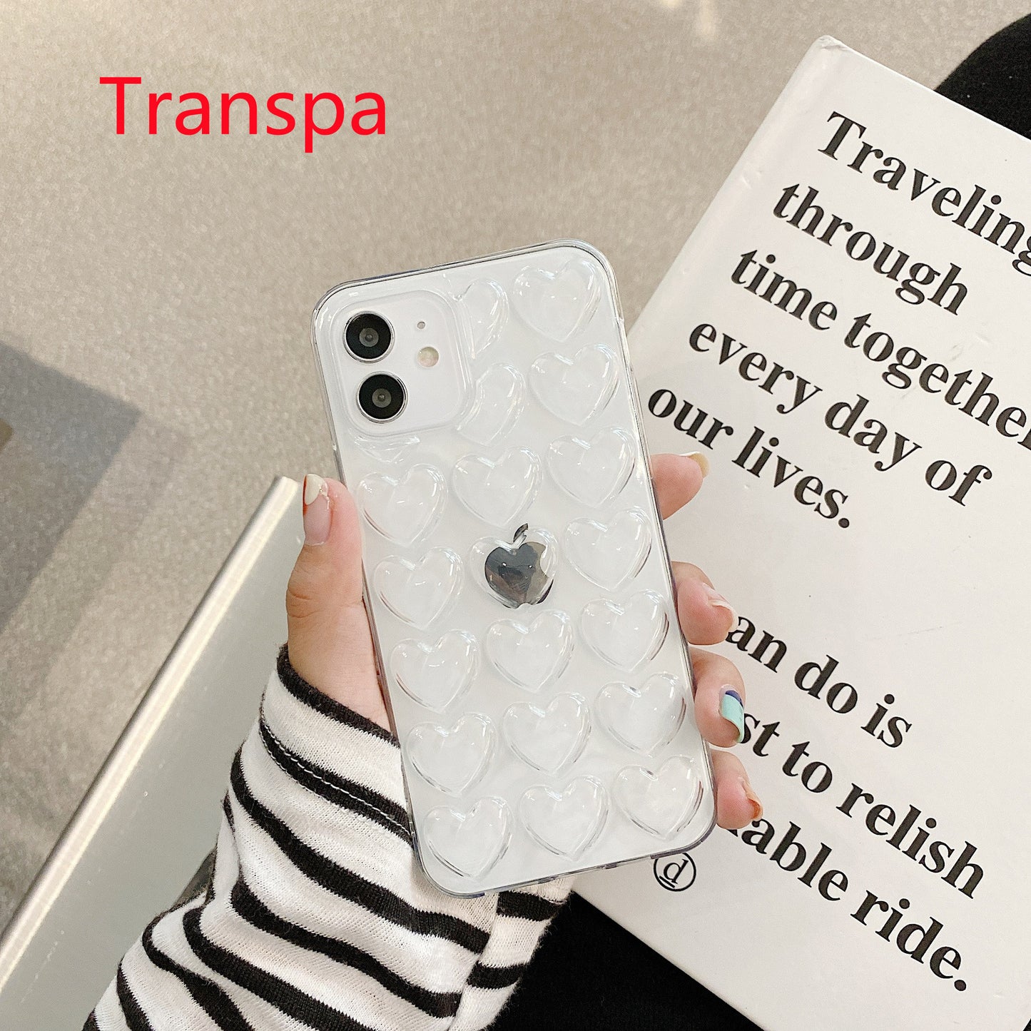 Peach Heart Phone Case Silicone Lanyard Protective Cover - tallpapa