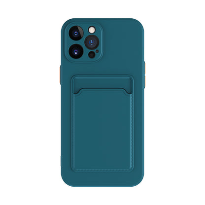 Simple Pure Color Liquid Silicone Phone Case