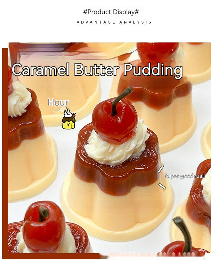 Tallpa Squishy Simulation Caramel Pudding Bouncy Two-tone Pudding Stress Relief Toy (Free Shipping Included) (*Not Edible*)