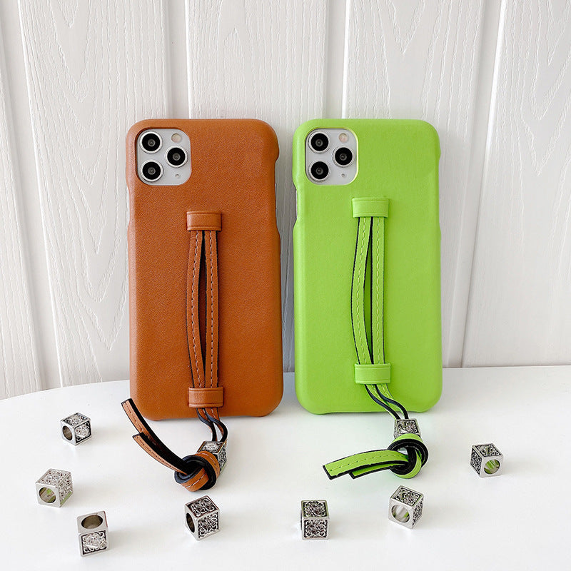 Three Bread Leather Wrist Strap Phone Case - tallpapa