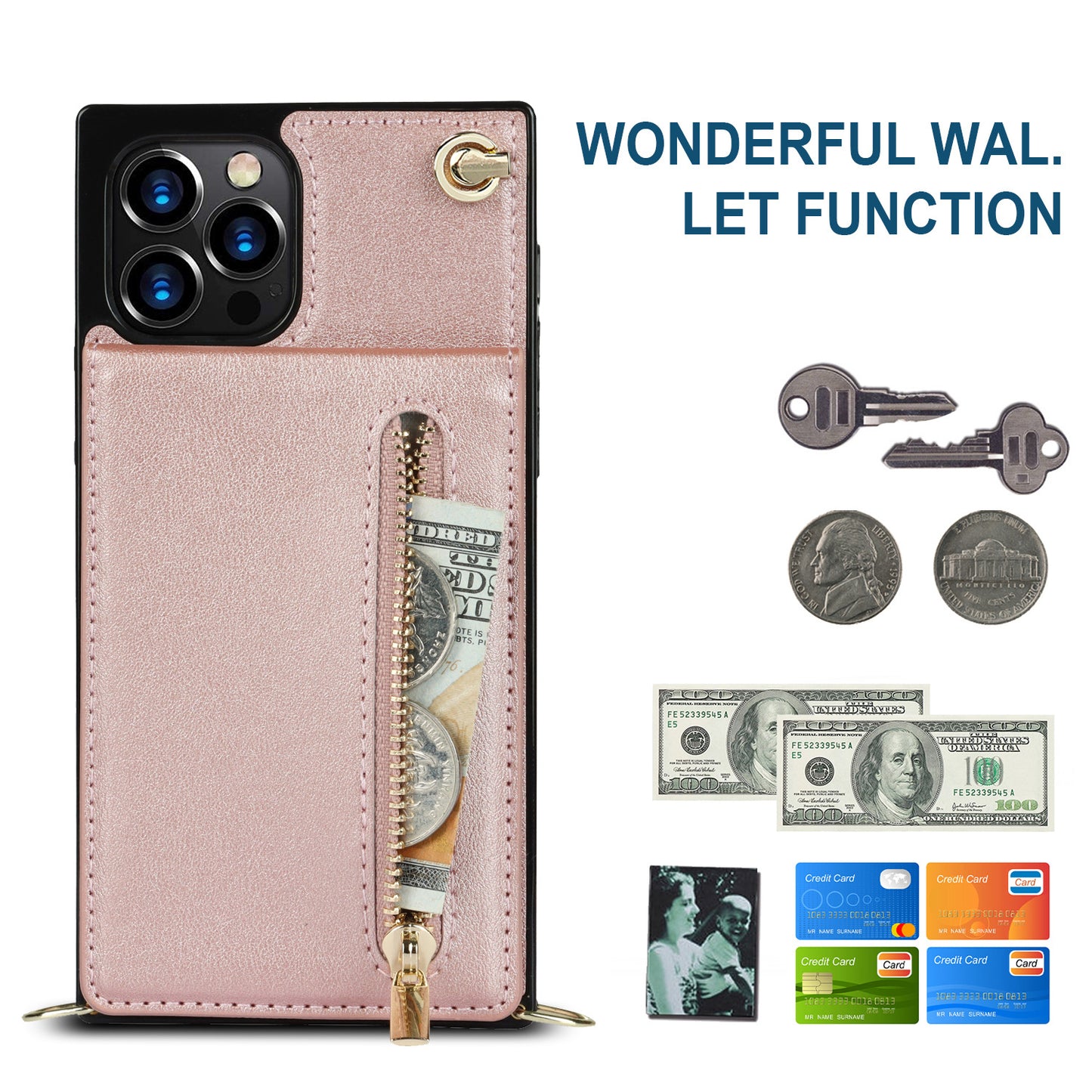 Zipper Phone Case Phone Case Crossbody - tallpapa