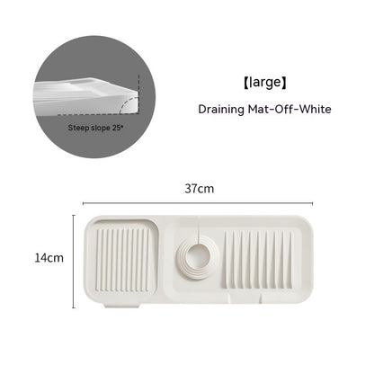 Silicone Faucet Pad Kitchen Gadgets Bathroom Mat Anti-splash Drain Pad Faucet Bottom Waterproof Thickening