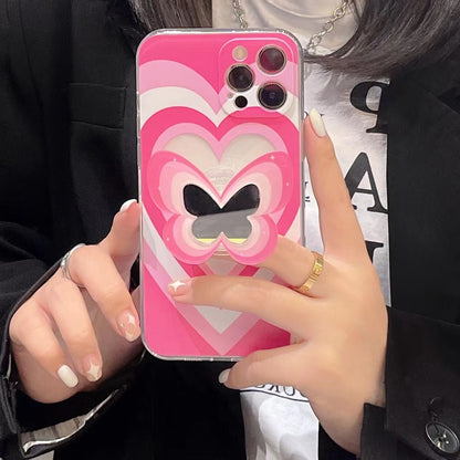 Color Butterfly Stand Silicone Phone Case - tallpapa