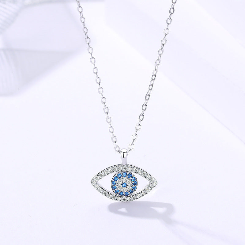 Sterling Silver Jewelry Atmospheric Eye Necklace Eye Pendant - tallpapa