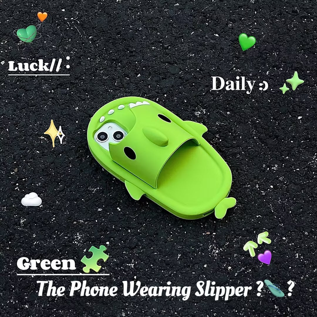 Funny Shark Slipper Phone Case For Iphone 11 12 13 14 Pro Max Creative Soft Silicone Shockproof Protective Full Cover For Apple - tallpapa