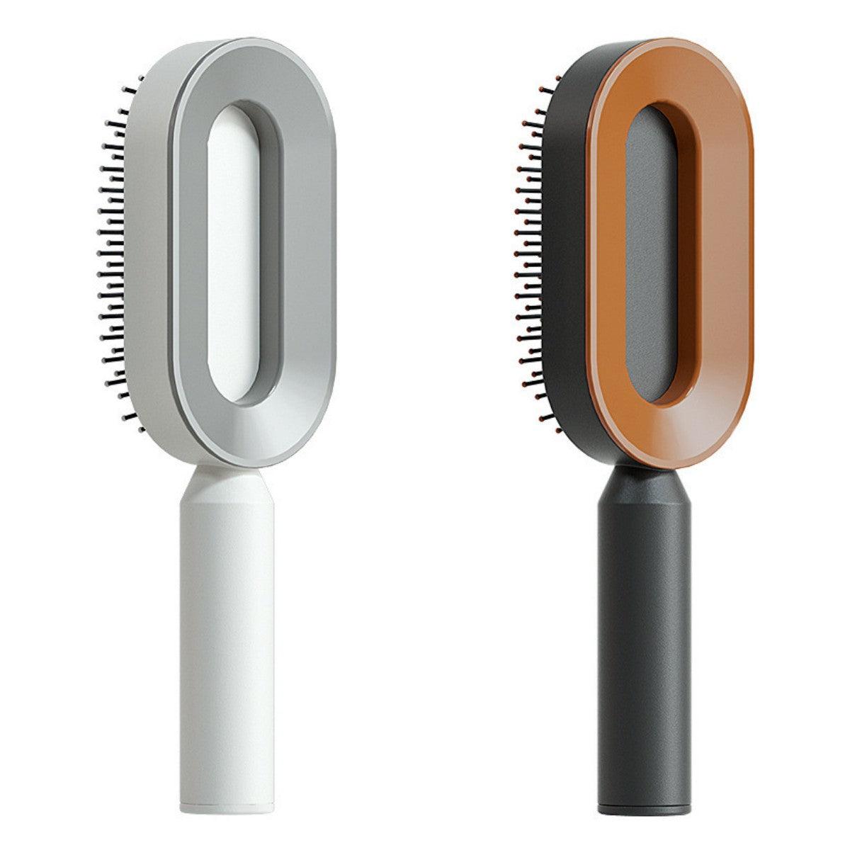 Self Cleaning Hair Brush For Women One-key Cleaning Hair Loss Airbag Massage Scalp Comb Anti-Static Hairbrush - tallpapa