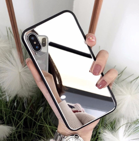 Compatible with Apple, iphoneX mirror phone case iphone7/8plus make-up self-timer glass case - tallpapa