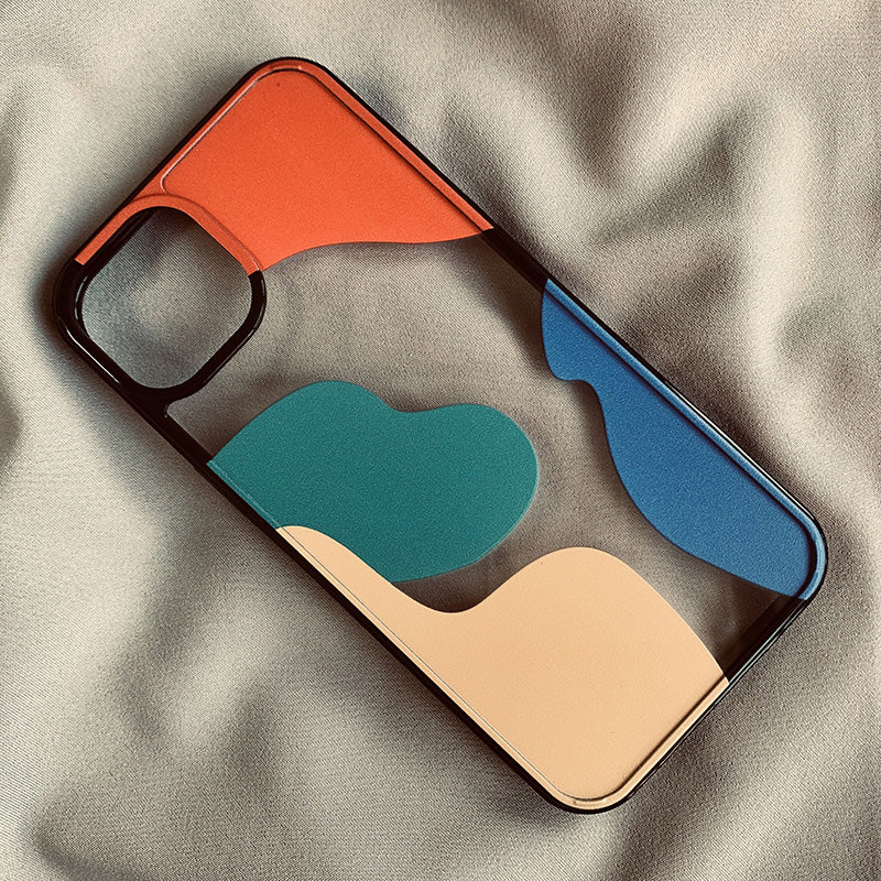 Color Block Contrast Color Geometry Suitable For 13 Mobile Phone Cases - tallpapa