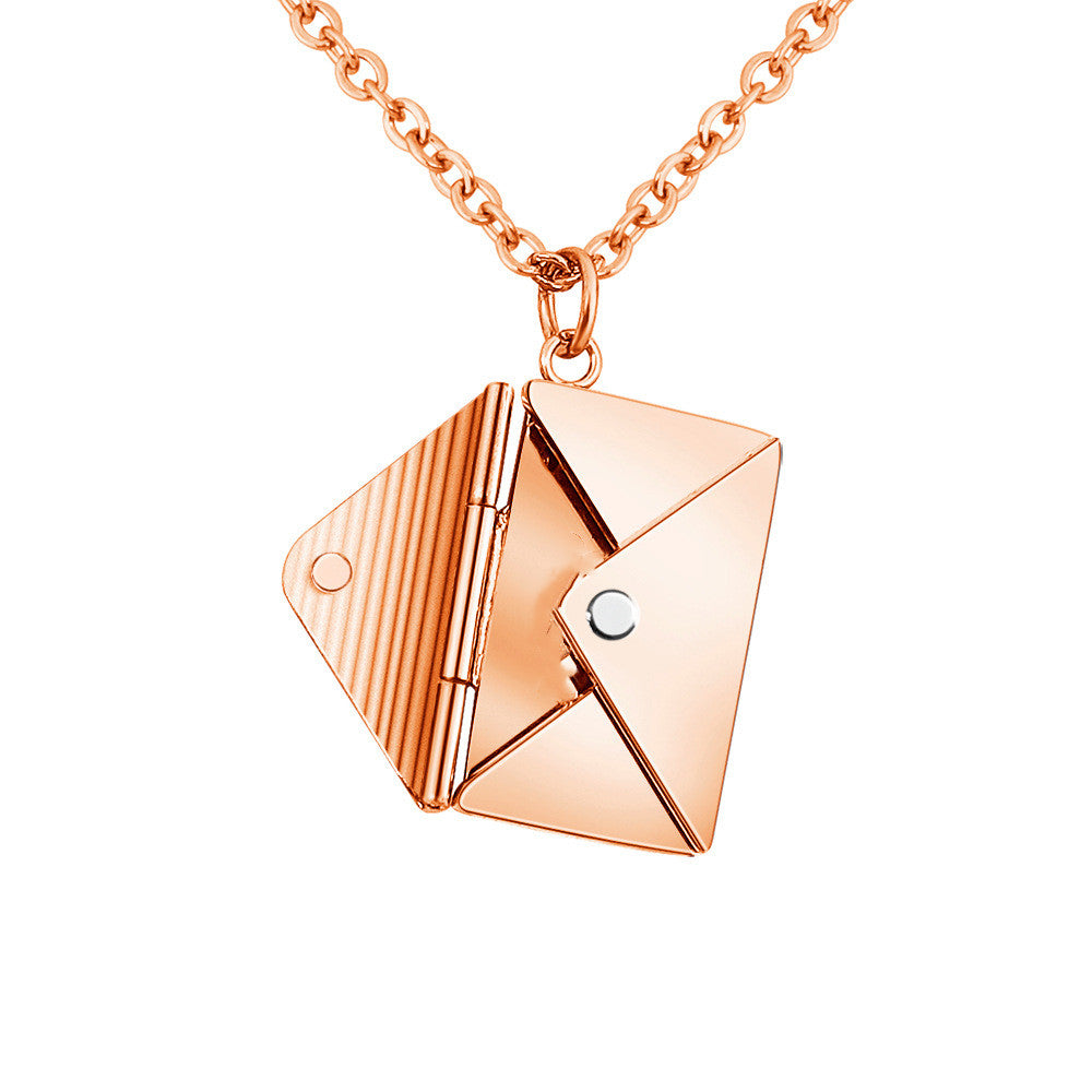 Fashion Jewelry Envelop Necklace Women Lover Letter Pendant Best Gifts For Girlfriend - tallpapa