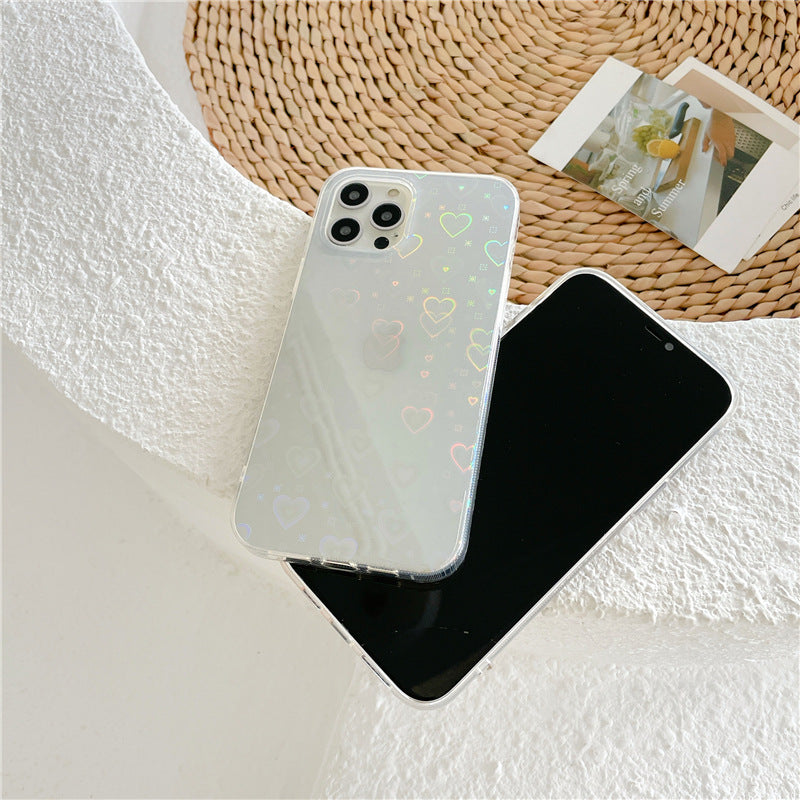 Laser Colorful Love Mobile Phone Soft Case - tallpapa