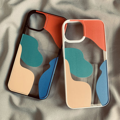 Color Block Contrast Color Geometry Suitable For 13 Mobile Phone Cases - tallpapa