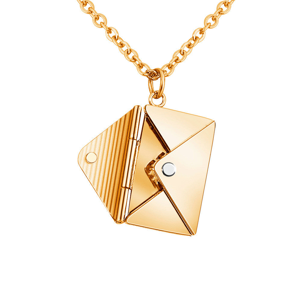 Fashion Jewelry Envelop Necklace Women Lover Letter Pendant Best Gifts For Girlfriend - tallpapa