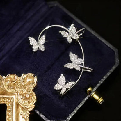 Fashion Earring Butterfly Ear Clip And Ear Hook Jewelry - tallpapa