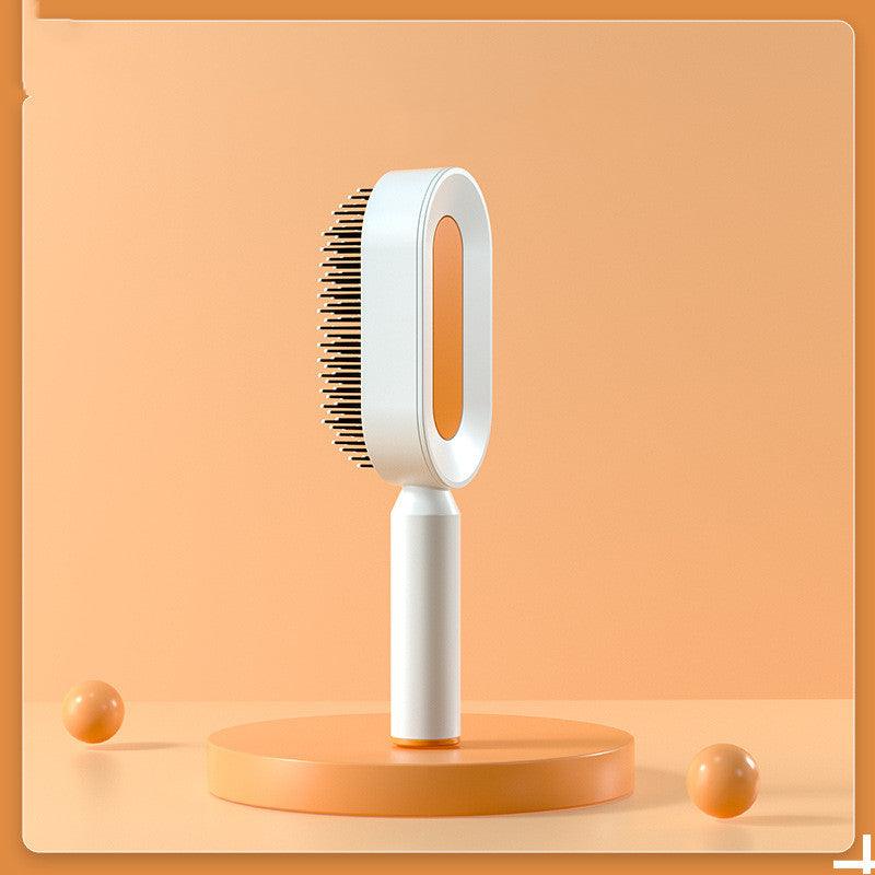 Self Cleaning Hair Brush For Women One-key Cleaning Hair Loss Airbag Massage Scalp Comb Anti-Static Hairbrush - tallpapa