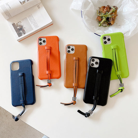 Three Bread Leather Wrist Strap Phone Case - tallpapa