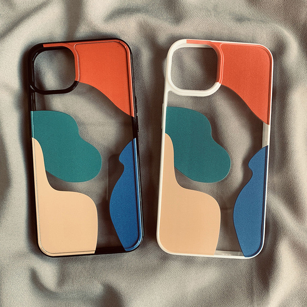 Color Block Contrast Color Geometry Suitable For 13 Mobile Phone Cases - tallpapa