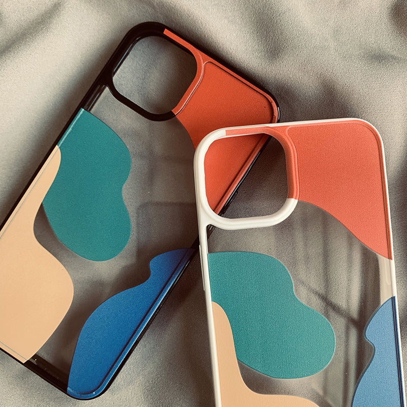 Color Block Contrast Color Geometry Suitable For 13 Mobile Phone Cases - tallpapa