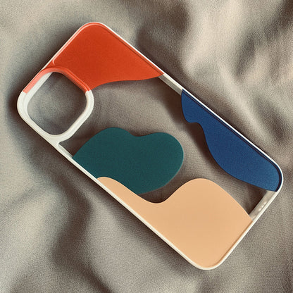 Color Block Contrast Color Geometry Suitable For 13 Mobile Phone Cases - tallpapa