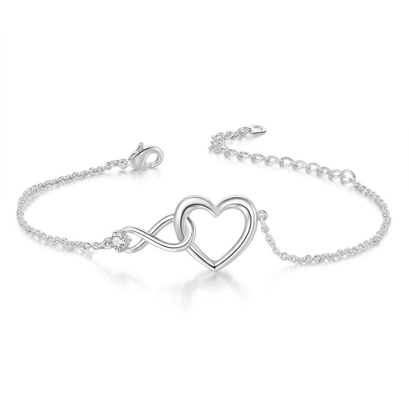 Heart-shape Bracelet Fashion Jewelry Versatile Love Bracelet Gift For Girlfriend Valentine's Day - tallpapa