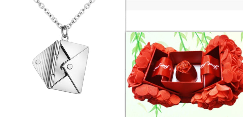 Fashion Jewelry Envelop Necklace Women Lover Letter Pendant Best Gifts For Girlfriend - tallpapa