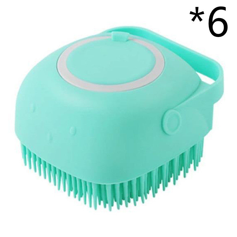 Silicone Dog Bath Massage Gloves Brush Pet Cat Bathroom Cleaning Tool Comb Brush For Dog Can Pour Shampoo Dog Grooming Supplies - tallpapa