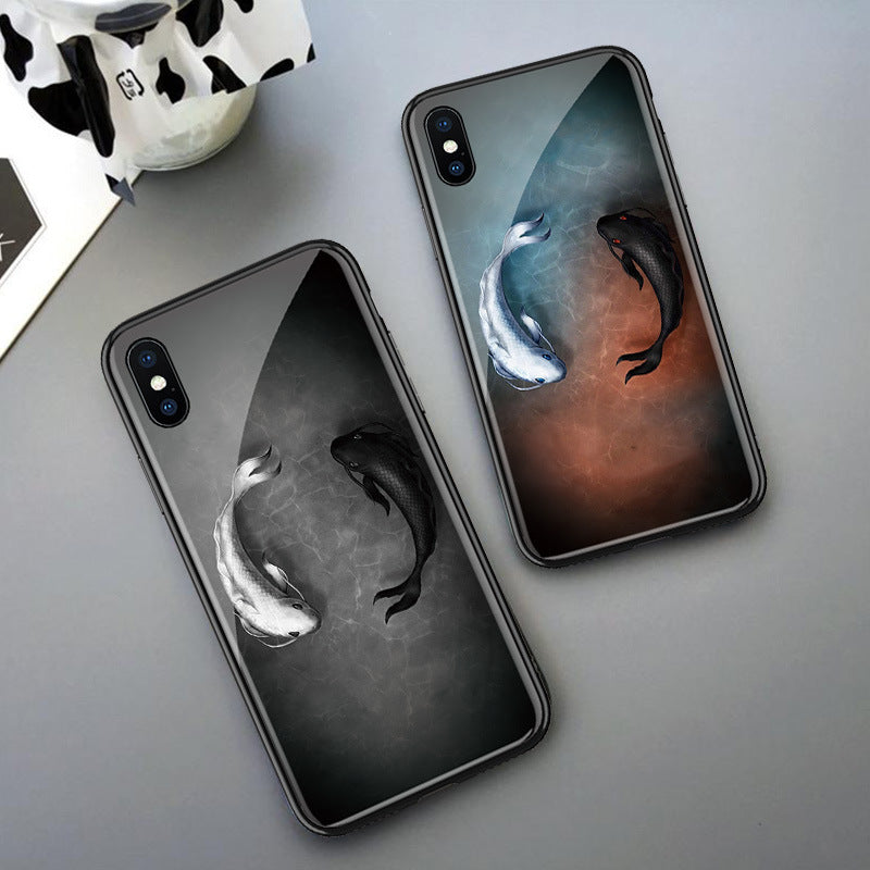 Painted Leather Case Phone Case - tallpapa