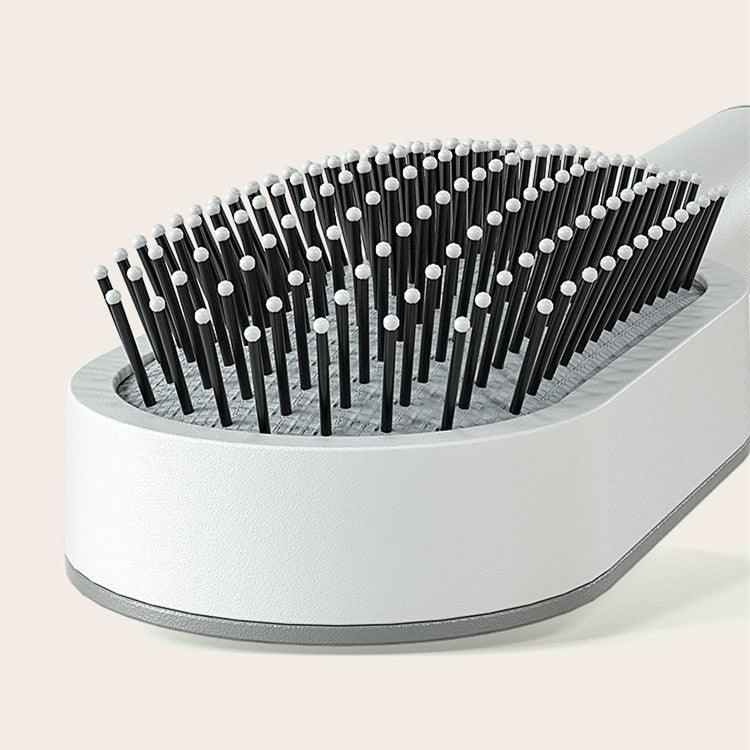 Self Cleaning Hair Brush For Women One-key Cleaning Hair Loss Airbag Massage Scalp Comb Anti-Static Hairbrush - tallpapa