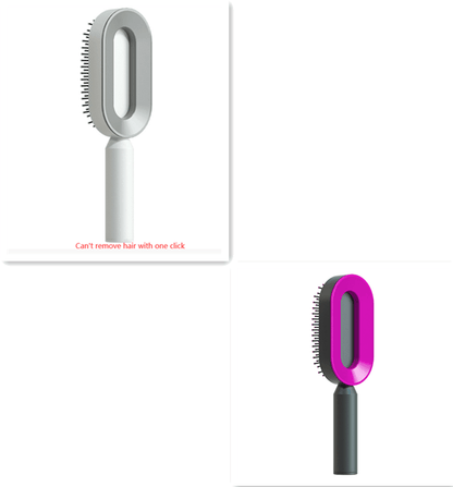 Self Cleaning Hair Brush For Women One-key Cleaning Hair Loss Airbag Massage Scalp Comb Anti-Static Hairbrush - tallpapa