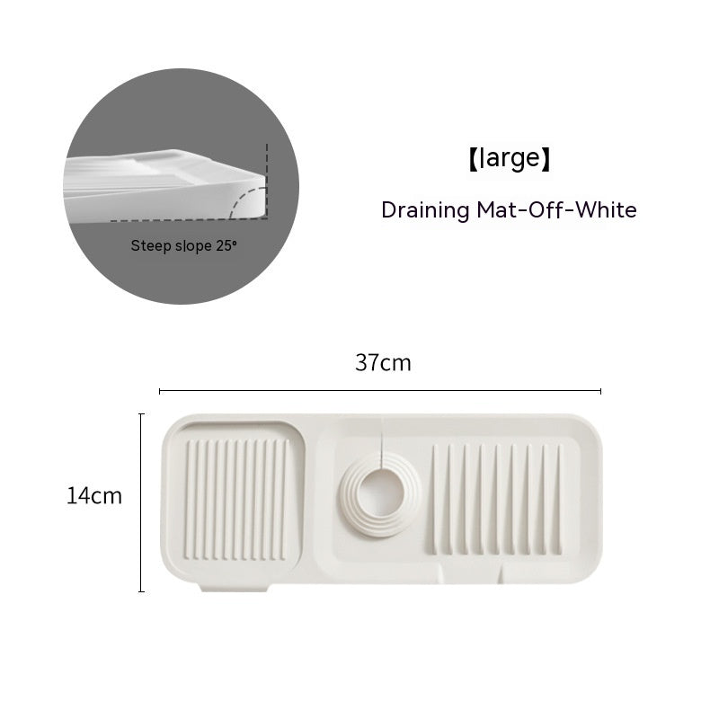 Silicone Faucet Pad Kitchen Gadgets Bathroom Mat Anti-splash Drain Pad Faucet Bottom Waterproof Thickening