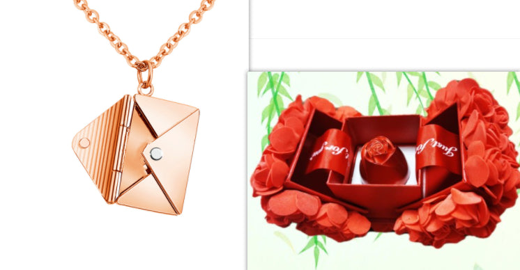 Fashion Jewelry Envelop Necklace Women Lover Letter Pendant Best Gifts For Girlfriend - tallpapa