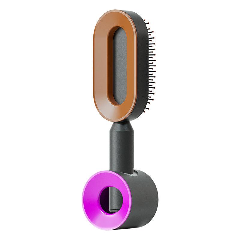 Self Cleaning Hair Brush For Women One-key Cleaning Hair Loss Airbag Massage Scalp Comb Anti-Static Hairbrush - tallpapa