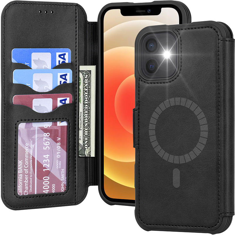 Magnetic Phone Case Flip Card Phone Holster - tallpapa